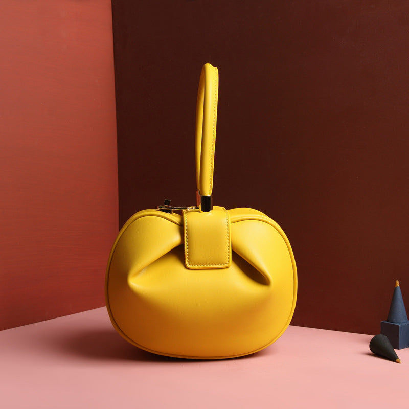 Leather Fashionable Dumpling Handbag | GlamzLife