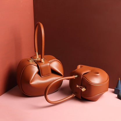 Leather Fashionable Dumpling Handbag | GlamzLife