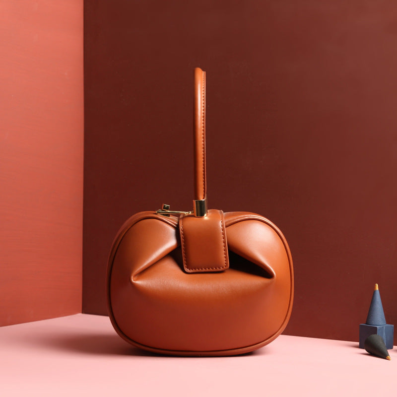 Leather Fashionable Dumpling Handbag | GlamzLife