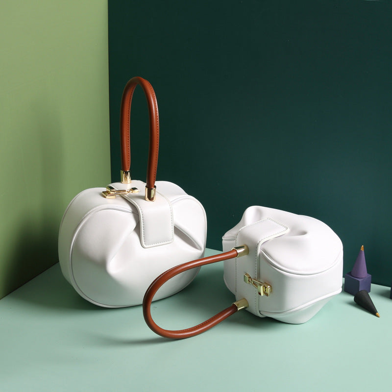 Leather Fashionable Dumpling Handbag | GlamzLife