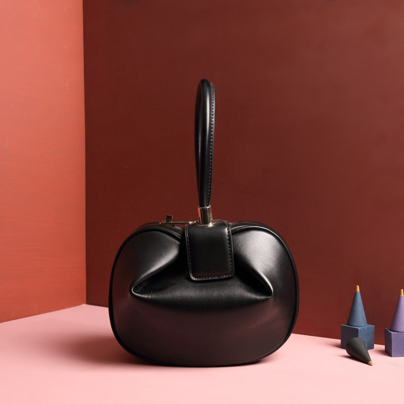 Leather Fashionable Dumpling Handbag | GlamzLife