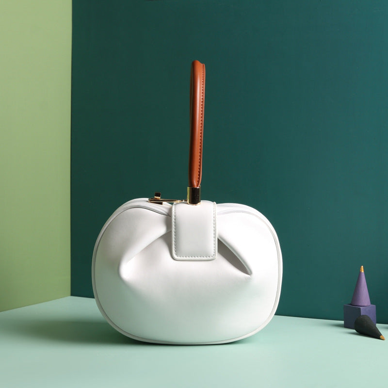 Leather Fashionable Dumpling Handbag | GlamzLife