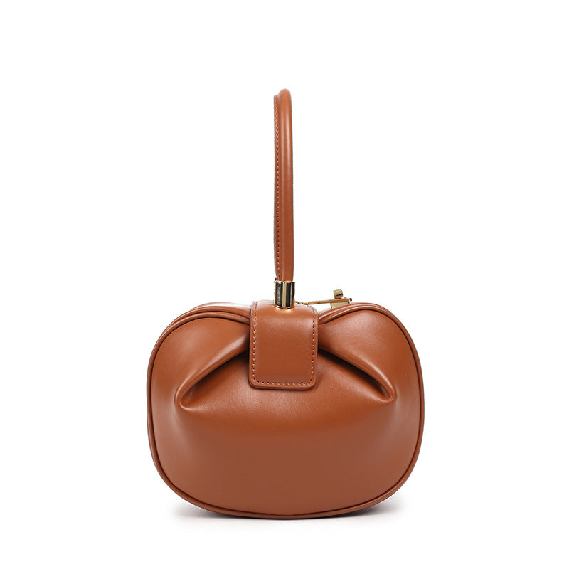 Leather Fashionable Dumpling Handbag | GlamzLife