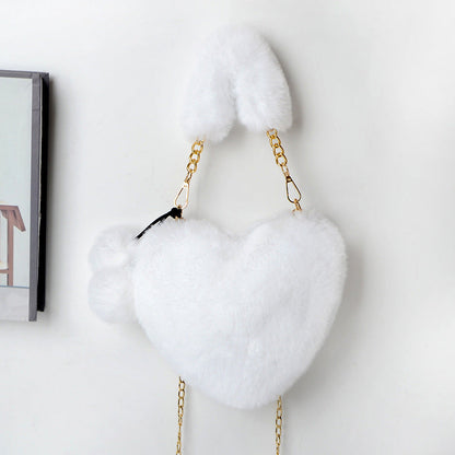 Love Bags Soft Plush Handbags Women Valentine's Day Party Bag | GlamzLife