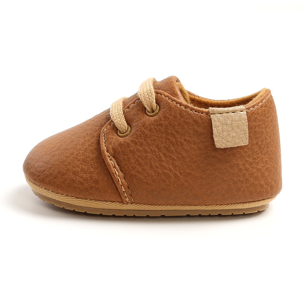 Luxury Soft Leather Rubber Sole Toddler Shoes | GlamzLife