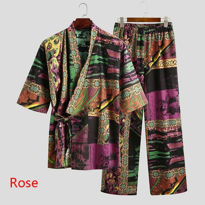 Men's Half Sleeve Printed Shirt With Pajama | GlamzLife