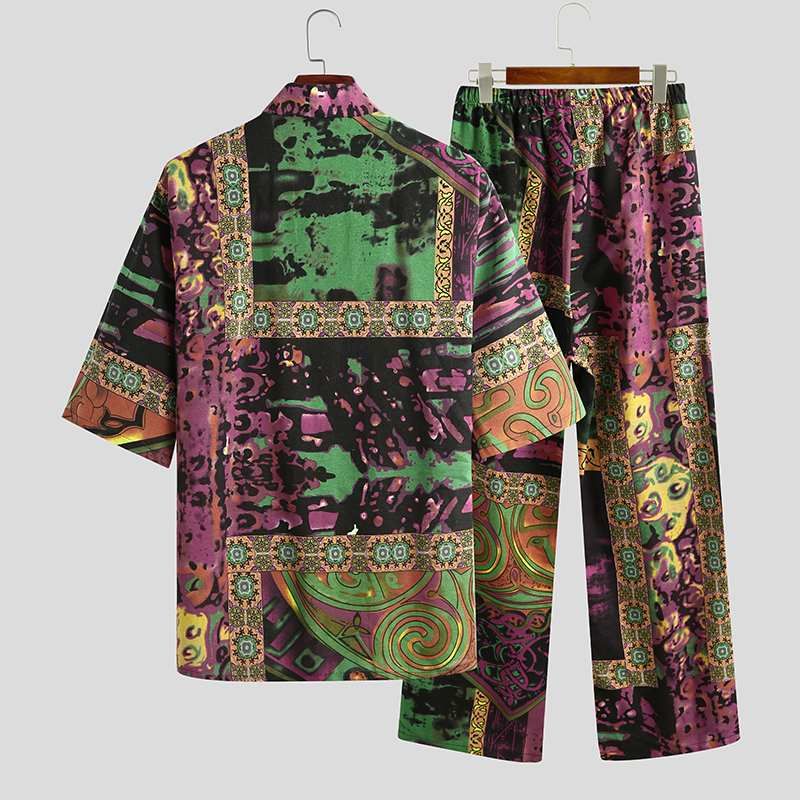 Men's Half Sleeve Printed Shirt With Pajama | GlamzLife
