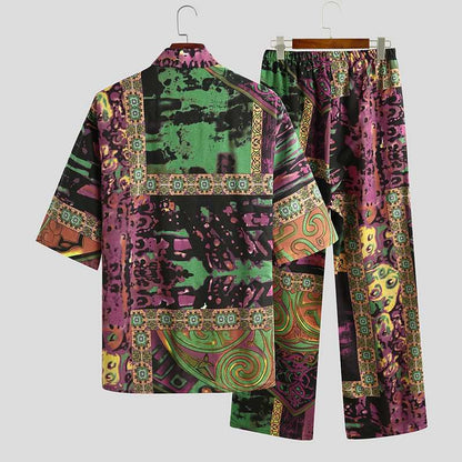 Men's Half Sleeve Printed Shirt With Pajama | GlamzLife