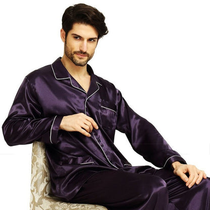 Men's Night Wear Silk Satin Pajamas Suit | GlamzLife