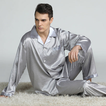 Men's Printed Silk Pajama Suit | GlamzLife