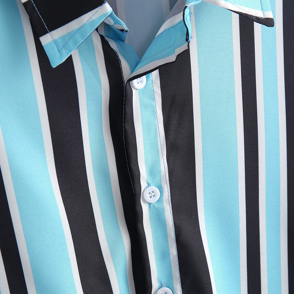 Men's Stripe Short Sleeves T-shirt | GlamzLife