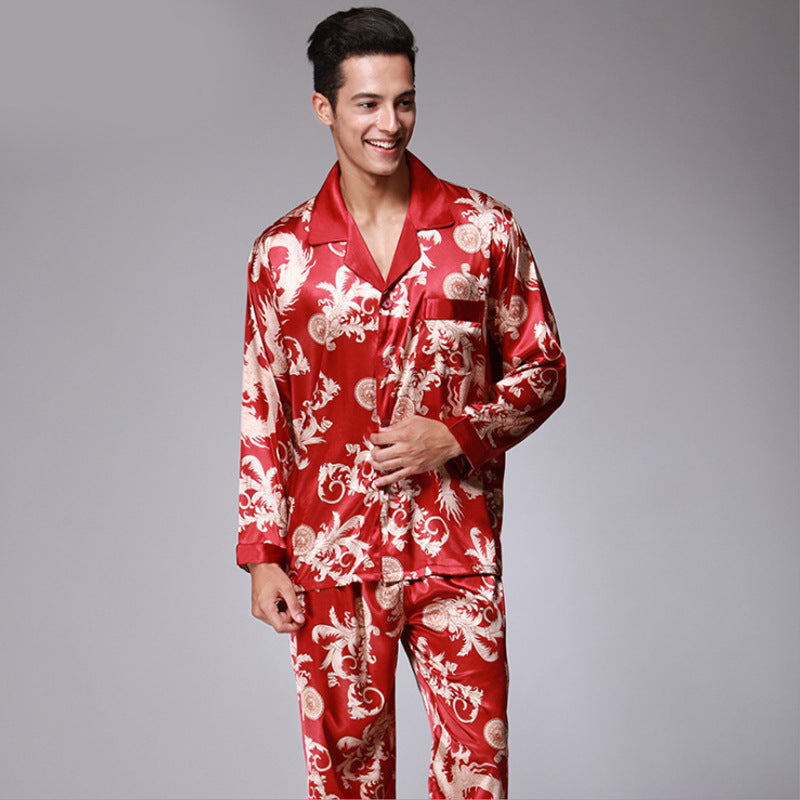 Men's Trendy Short Sleeved Trousers Pajama Set | GlamzLife