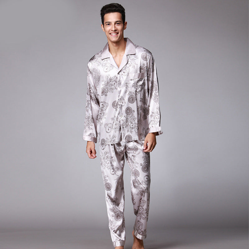 Men's Trendy Short Sleeved Trousers Pajama Set | GlamzLife