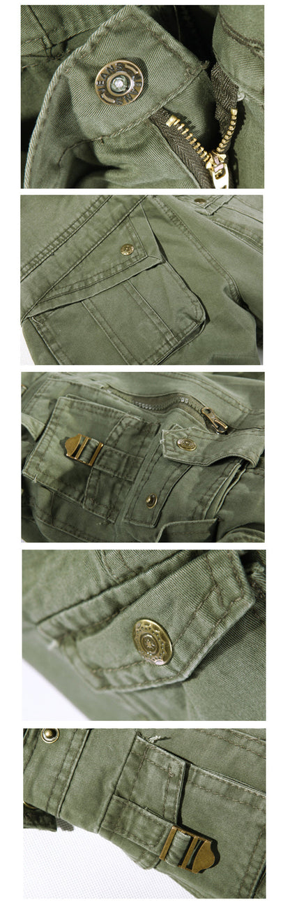 Men's Washed Multi-pocket Cargo Pants | GlamzLife