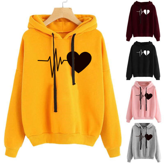 Printed Autumn Long Sleeve Hoodie | GlamzLife