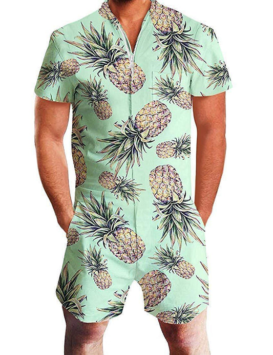Printed Summer Wear Short Sleeve Jumpsuit | GlamzLife