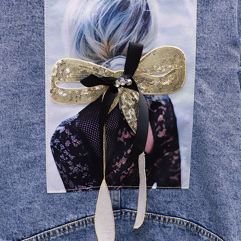 Ripped Sequined Denim Jacket | | GlamzLife