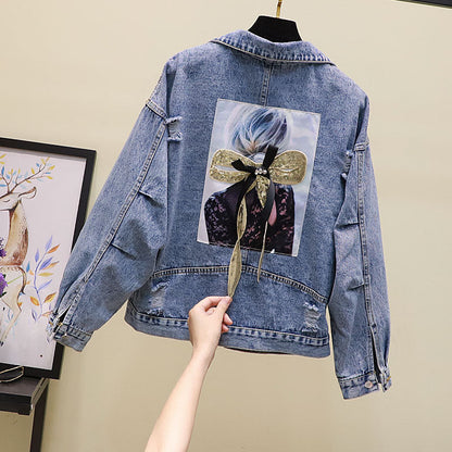 Ripped Sequined Denim Jacket | | GlamzLife