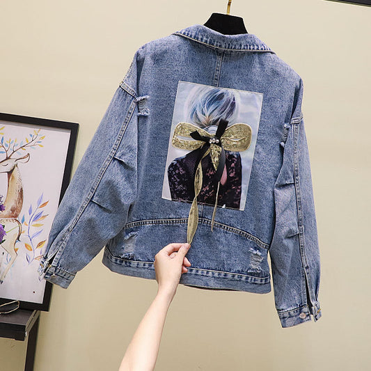 Ripped Sequined Denim Jacket | | GlamzLife