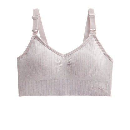 Seamless Comfy Breastfeeding Bra | Lotus Color | GlamzLife