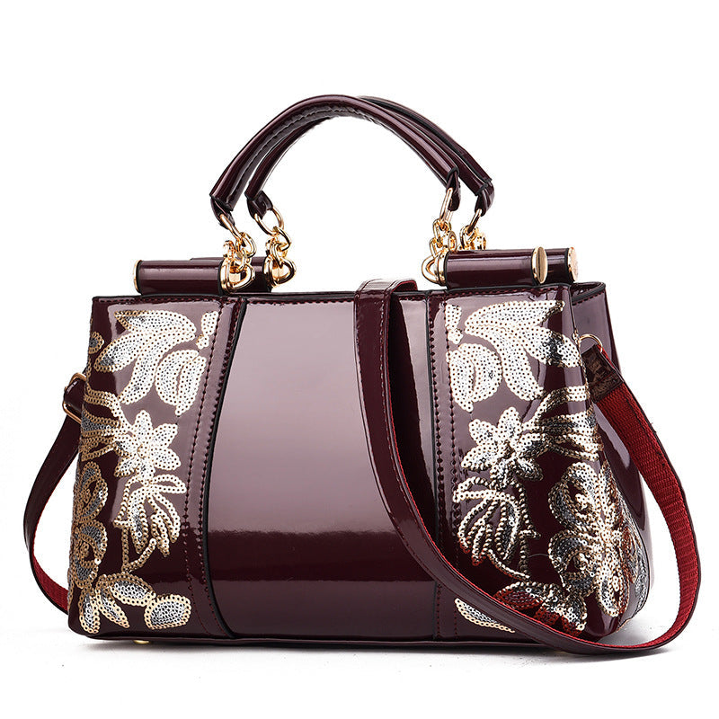 Sequins Leather Handbag | GlamzLife