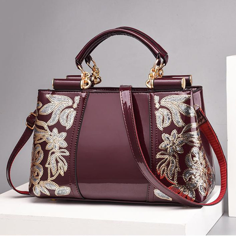 Sequins Leather Handbag | GlamzLife