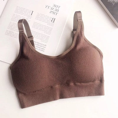 Shoulder Straps Padded Push Up Bra | Brown One size | GlamzLife
