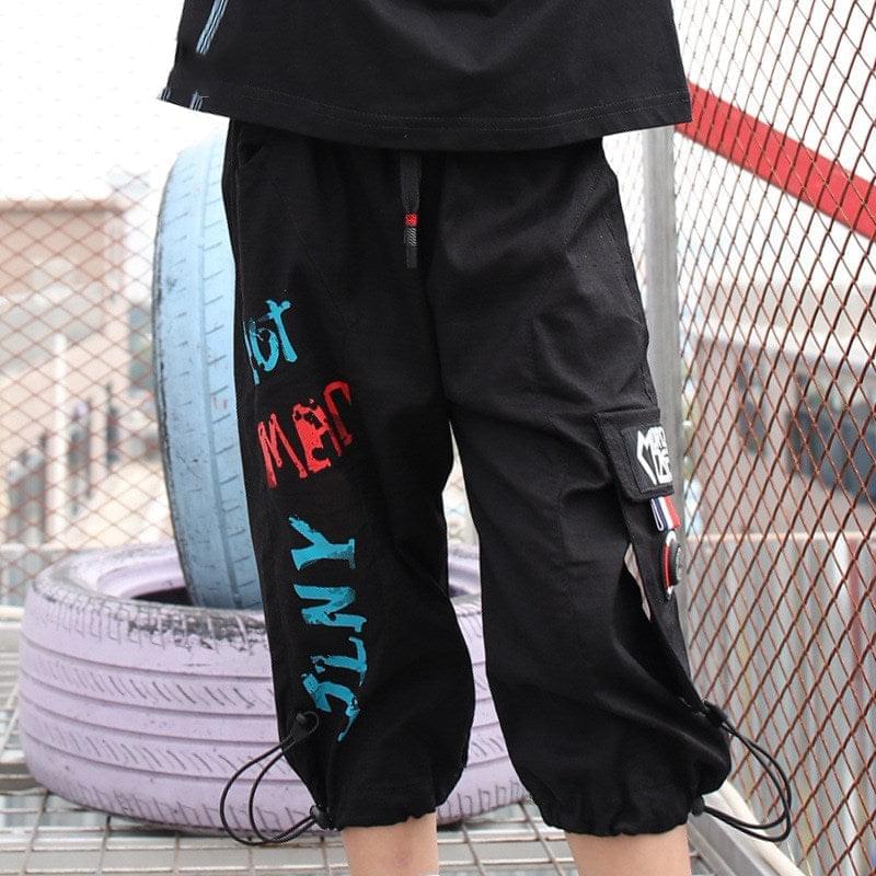 Solid Black Capri For Boy's | GlamzLife