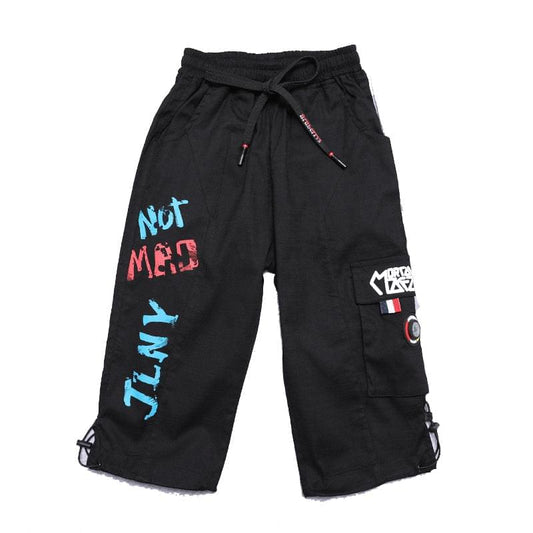 Solid Black Capri For Boy's | GlamzLife