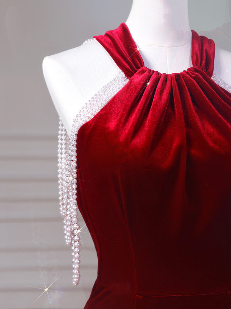 Solid Color Velvet Fish Tail Cocktail Dress | | GlamzLife