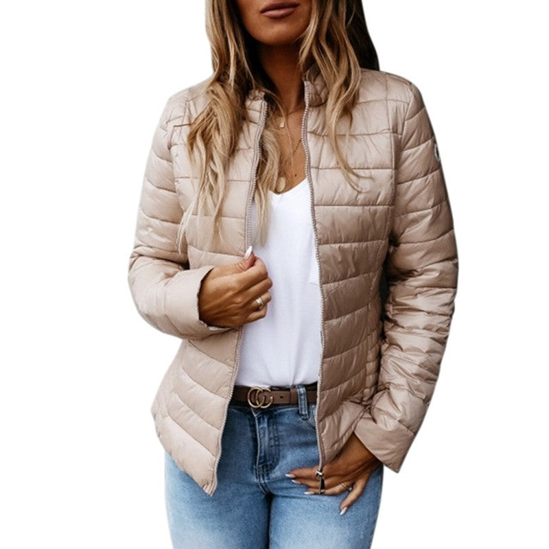 Solid Color Winter Jacket For Women's | | GlamzLife