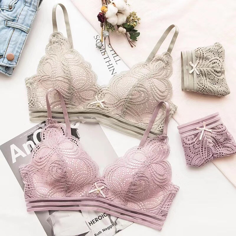 Solid Lace Up Bra Set | | GlamzLife