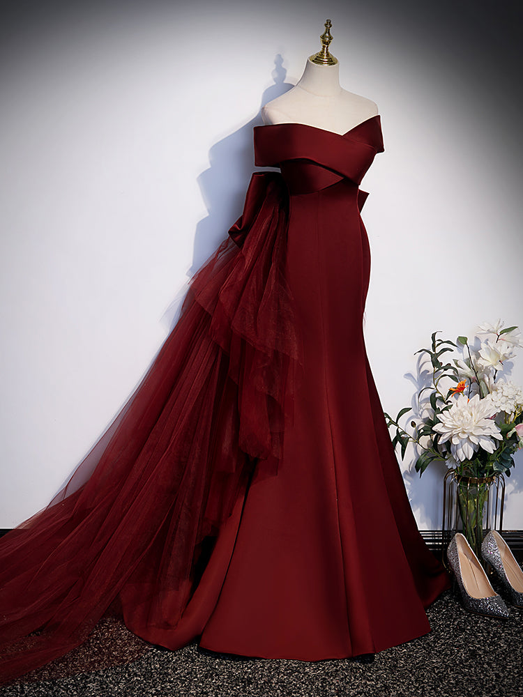 Solid off Shoulder Fish Tail Dress | | GlamzLife