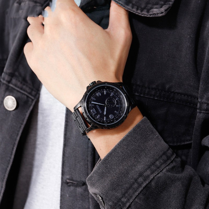 Steel Belt Quartz Men's Waterproof Watch | GlamzLife