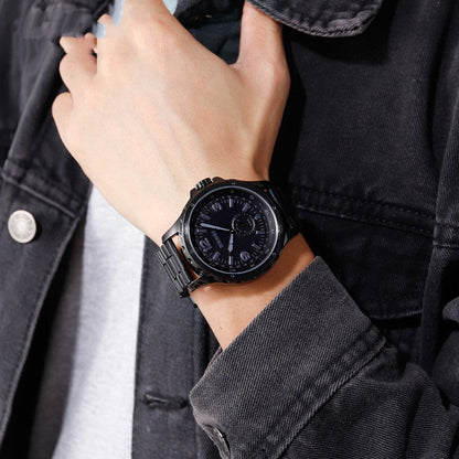 Steel Belt Quartz Men's Waterproof Watch | GlamzLife