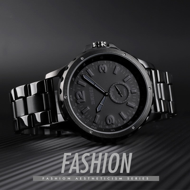 Steel Belt Quartz Men's Waterproof Watch | GlamzLife