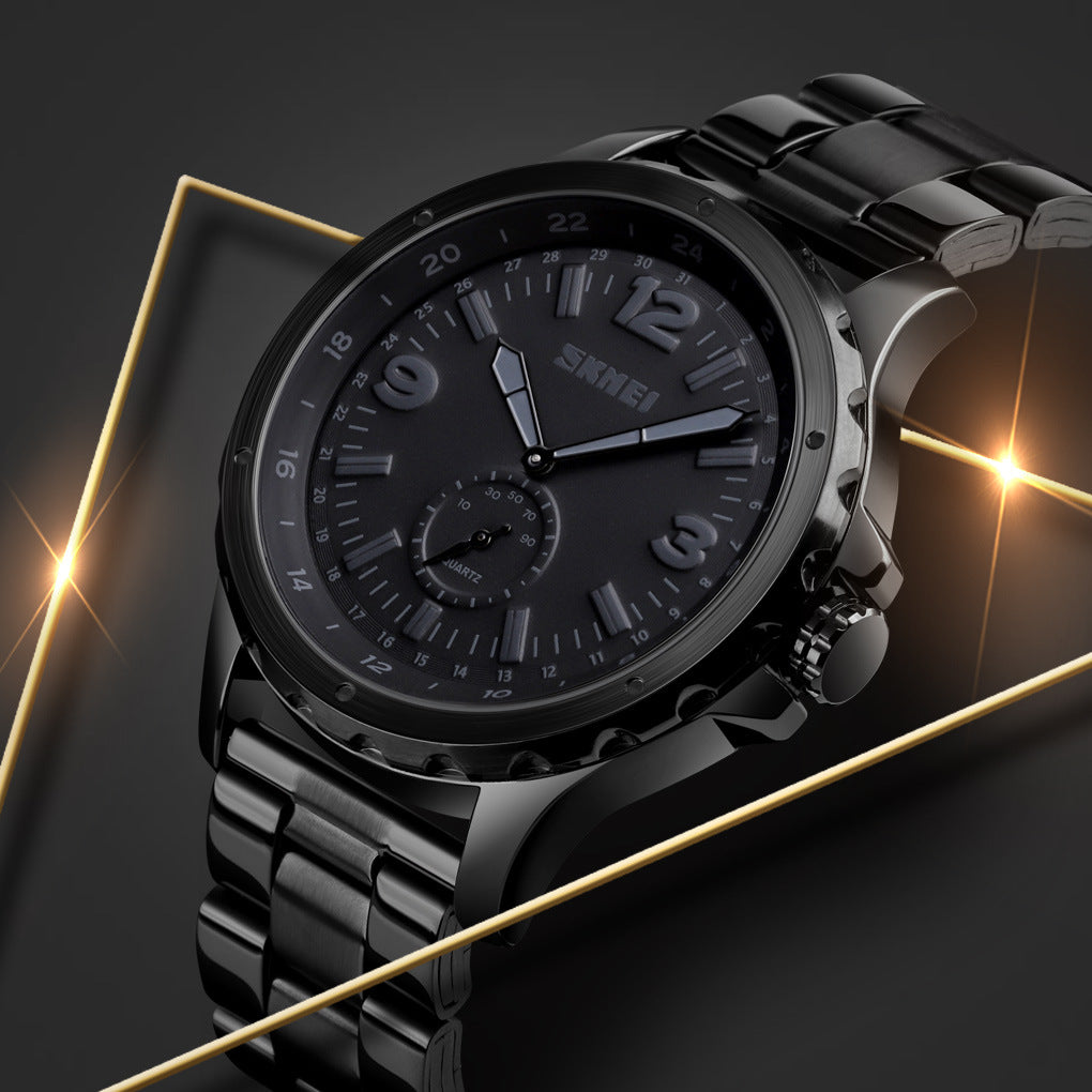Steel Belt Quartz Men's Waterproof Watch | GlamzLife