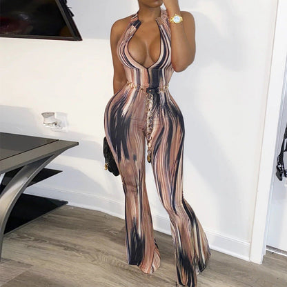 Trendy Abstract Print Stylish Jumpsuit | GlamzLife