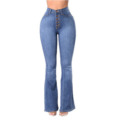 Trendy Washed Wide Leg Denim Jeans | Light blue | GlamzLife