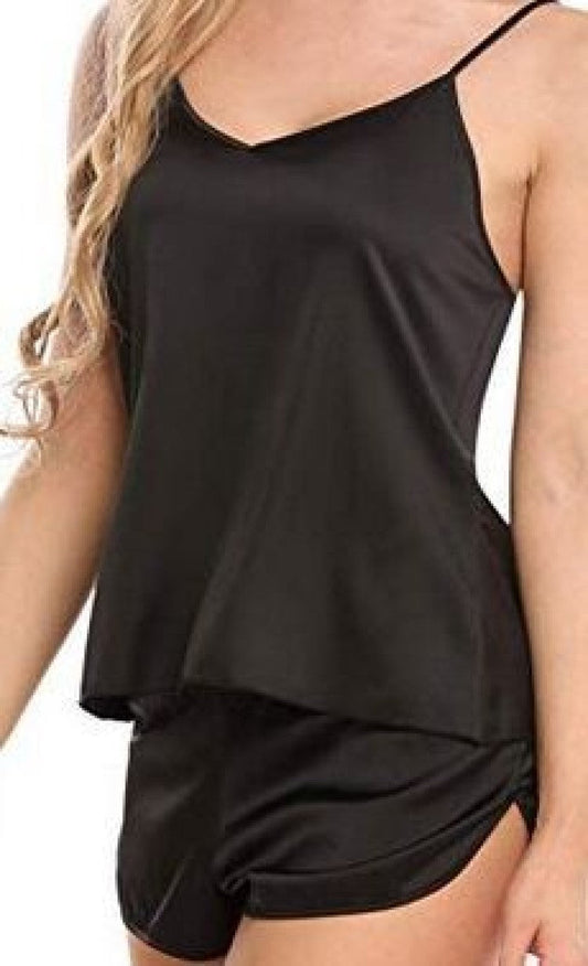 V-neck Night Lingerie For Women | Black | GlamzLife