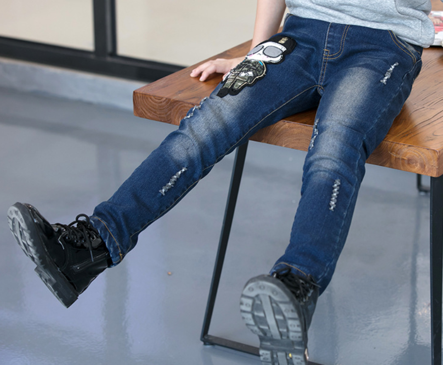 Washed Denim Trouser For Boy's | GlamzLife