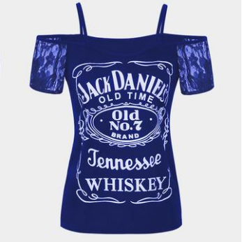 Women's Cold Shoulder Letter Print Top | GlamzLife