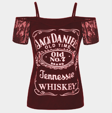 Women's Cold Shoulder Letter Print Top | GlamzLife