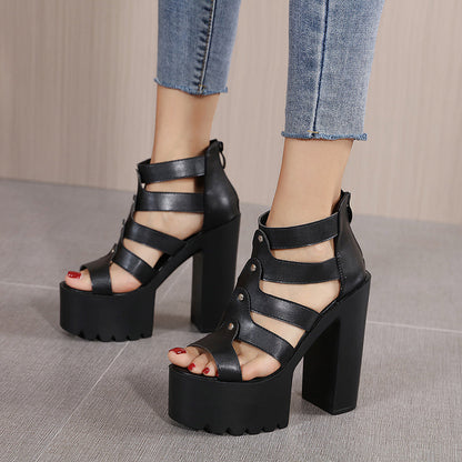 Women's Fashion Rivet Roman Sandals | GlamzLife
