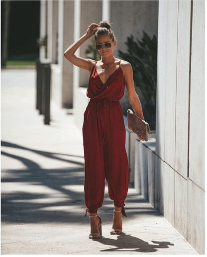 Women's Flowers Print Spaghetti Strap Romper | GlamzLife