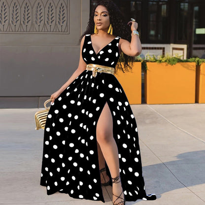 Women's Party V- Neck Side Slit Dress | GlamzLife