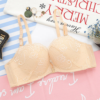 Women's Solid Seamless Bra | Beige | GlamzLife